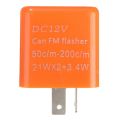 2 Pin Motorcycle LED Turn Signal Indicator Flasher Relay 12V. 