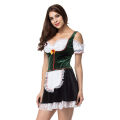 2022 Women's Oktoberfest Maid Cosplay Costume German Traditional Festival Strapless Splicing Dress Girl Costume.