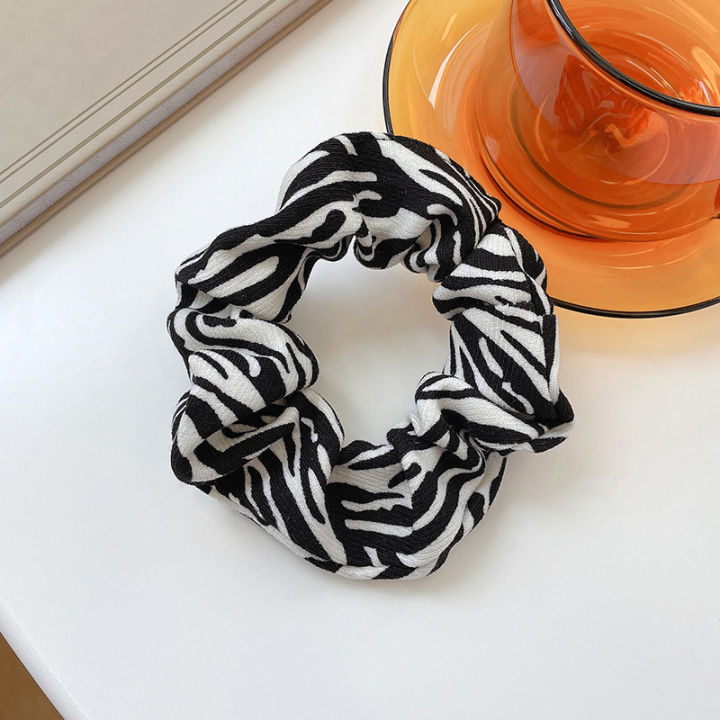 【beauty code store】French leopard print bowel wool bowel hair retro JY JY fabric hair rope fat head rope hair accessories