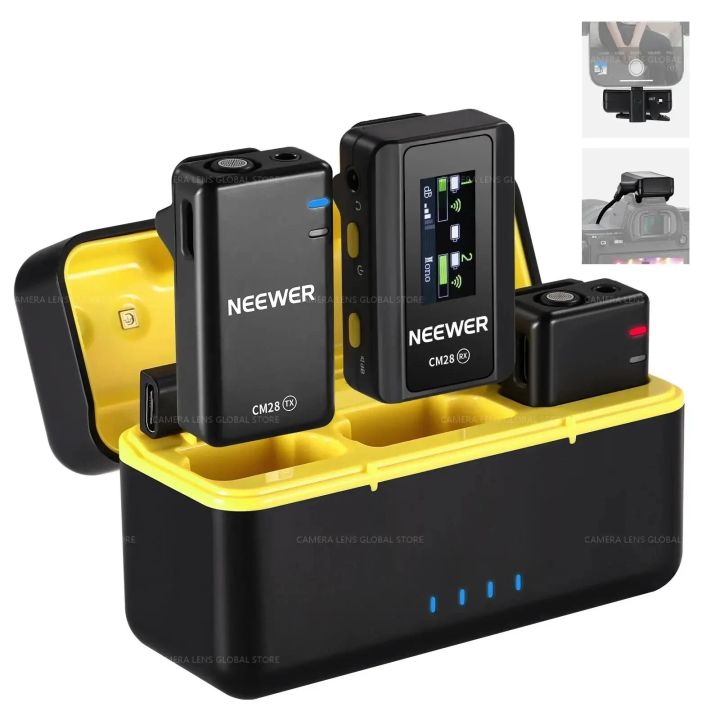 NEEWER%20CM28%20Wireless%20Lavalier%20Lapel%20Microphone%20Recorder%20with%20Portable%20Charging%20Case%20For%20iphone%20Smartphone%20PC/%20MAC%20Camera%20-%20Image%206