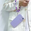Chain Beads Pendant Hand Strap Hang Phone Charm Case For iPhone 13 12 11 Pro Max Mini XS X S XR 7 8 Plus SE 2 Cute Lanyard Cover. 