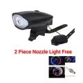 Waterproof Rechargeable 2 In 1 Bicycle Light and Horn With 2 Piece Nozzle Light Free.