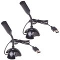 2X USB Microphone Web Flexible Noise Canceling Mic for PC Computer Laptop Stand. 