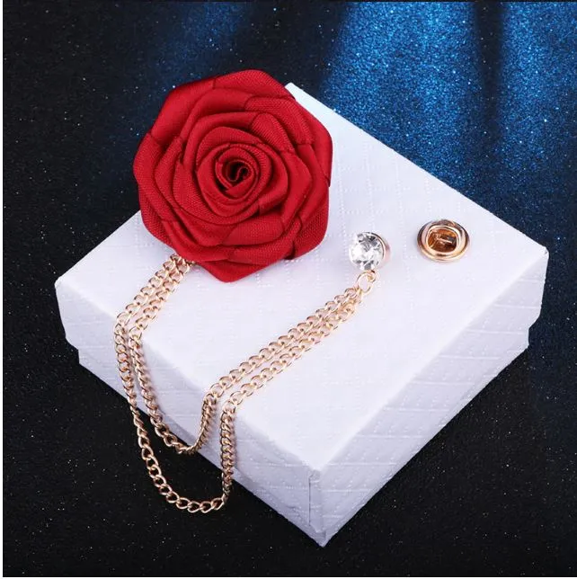 Wedding%20Brooches%20Cloth%20Rose%20Flower%20Brooch%20Lapel%20Pin%20Badge%20Tassel%20Chain%20Men's%20Suit%20Accessories%20for%20Bridegroom%20-%20Image%202