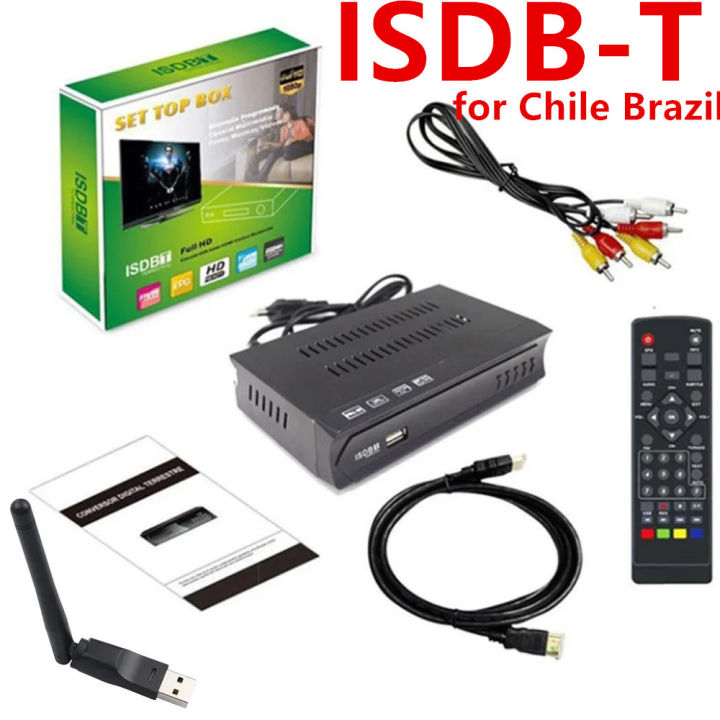 ISDB-T Digital TV Conversor Box HD FTA Terrestrial Decoder Receiver ISDBT TDT Tuner For Brazil Chile Peru Venezuela