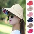 Summer Sun Hats Women Foldable UV Protection Sun Hat Visor Sun creen Floppy Cap Femme Outdoor Beach Hat.