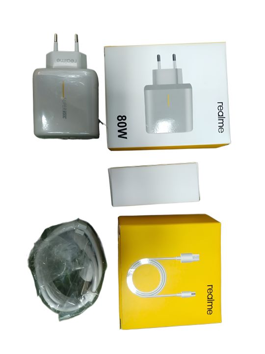 Realme 80W SuperVOOC Power Adapter suit First Charger With USB to type-C data Cable