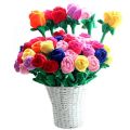 1pcs Cartoon Rose Flower Stuffed Soft Plush Toy Creative Curtain Buckle Home Decoration Christmas Valentine's Day Gift For Girl. 