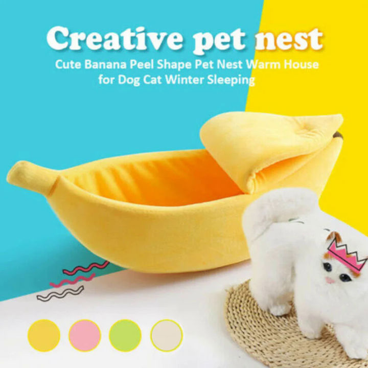 Banana%20Cat%20Bed%20House%20Funny%20Cute%20Cozy%20Cat%20Mat%20Beds%20Warm%20Durable%20Portable%20Pet%20Basket%20Kennel%20Dog%20Cushion%20Cat%20Supplies%20Multicolor%20-%20Image%202