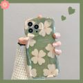 Simple Flower Phone Cover for Realme C11 C15 C17 C21Y C20 C20A C11 C25Y C31 C35 C25 C12 C25s C21 C30 C33 C55 5 5i 5S 6i C3 7i Narzo 20 30A 50A Prime Glossy Luxury Colorful Floral 3D Wavy Curved Edge Anti-fall Case.