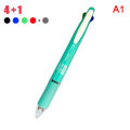 New 5 In 1 Multicolor Ballpoint Pen Creative 4 Color Ball Pen Refill and Pencil Lea Layor. 