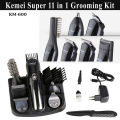 Kemei KM-600 11-in-1 Professional Hair Beard Clipper Trimmer for Men. 