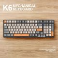 Gamer Keypad 100 Keys K6 Hot-Swap Keyboard Type-C Bluetooth-compatible Personalized Keycap Multiple Light Effects for PC Desktop.