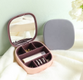7 Compartment Jewelry Storage Box Lipstick Earrings Ring Dust-proof Storage Box Household Storage Tool with Mirror. 