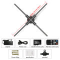 3D Hologram Projector Fan Remote Wifi Control 56-100cm Commercial Advertising Display Hologram Projector 3D Support 32G SD Card. 