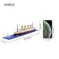 Titanic Boy High difficulty Giant Puzzle Assembly Microparticle Building Toy Cruise Model Ship Decoration Gift. 