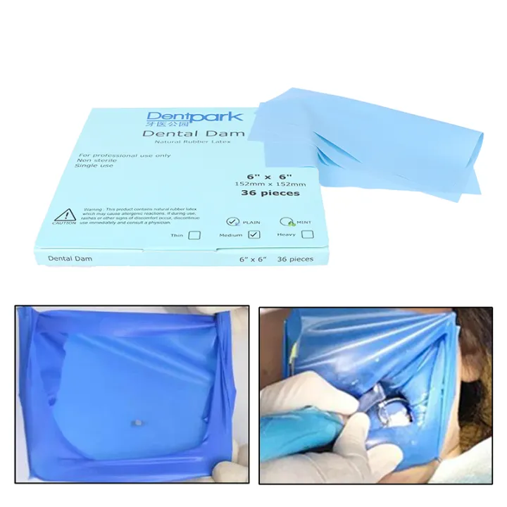 36Pcs%206%E2%80%9C*%206%E2%80%9D%20Dental%20Dam%20Sheet%20Blue%20Non%20Sterile%20Dental%20Rubber%20Dam%20Nature%20Latex%20-%20Image%203
