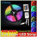 16 Colours Waterproof Flexible Tape Color Changing RGB LED Strip Lights with Remote Controller and Power Supply - Rgb Light - rgb light. 