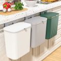 Kitchen Trash Can With Lid Wall Mounted Hanging Trash Bin Litter Holder Cabinet Door Bathroom Garbage Bin Counter Bins Dustbin. 