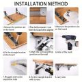 2 piece Heavy Duty Folding Shelf Brackets - 8, 10 12 - Wall Mounted for Bench Table with Screws. 