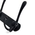 Coat Rack Wall Mounted 5 Tri Hooks Heavy-duty Non-slip Coat Hook Home Wall Hanger - black. 