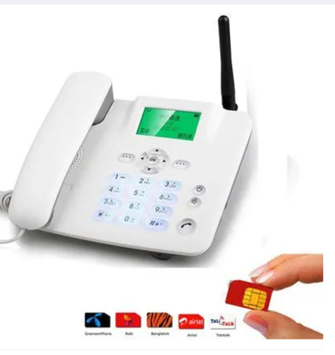 Gsm 1 sim wireless home and official talifone with ( havy duty)