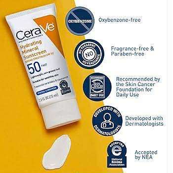CeraVe 100% Mineral Sunscreen SPF 50 (USA)