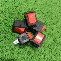 10Pcs - 6A 2Pin RED BLACK Color MICRO ON OFF Switch 2 Pin 6A 250VAC 2 Positions Switches Power Rocker Switches.