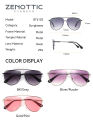 ZENOTTIC 2023 Aviator Sunglasses Women Fashion Double Bridge Metal UV400 Gradient Shades Sun Glasses. 