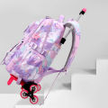 Rolling School Bags for Girls Backpack Children Waterproof School Backpacks with Wheels Middle School Trolley Luggage Back Pack. 