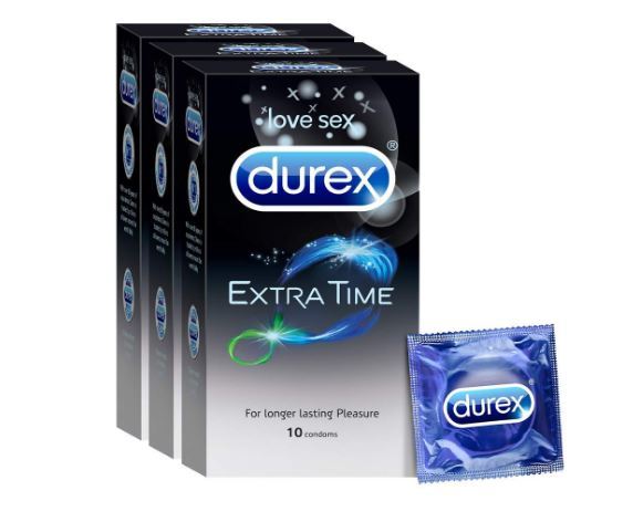 Durex Extra Time Condoms for Men - 10 Pcs (Pack of 3)