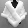 Winter Cape Fluffy Soft Cold Resistant Elegant Noble Artificial Fur Evening Dress Shawl Women Poncho for Dating. 