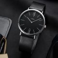 Men Watch Fashion Ultra-thin Simple Watches Men Waterproof Leather Strap Quartz Watch For Men Wristwatch. 