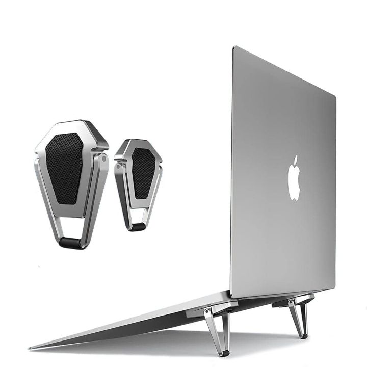 Telebrands%20As%20seen%20on%20TV%20Metal%20Foldable%20Laptop%20Stand%20Non-slip%20Base%20Bracket%20Support%20For%20Macbook%20Pro%20Air%20Lenovo%20Thinkpad%20PC%20Laptops%20Mini%20Cooling%20Stand%20Feet%20-%20Image%202