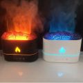 250ml Simulated Volcano Colorful Fire Flame Light Timer Waterless Auto-Off Essential Oil Aroma Diffuser Humidifiers Home Yoga. 