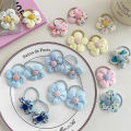 10pcs/Set Colorful Flower Hair Ties Elastics Ponytail Holders Rubber Band Baby Hair Accessories For Toddlers Kids Teens Girls.