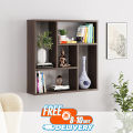 Javis Engineered Wood Wall Decor Floating Shelf, Office Display Rack Decorative Hall Décor for Living Room Home Furniture (Wenge 24x24").