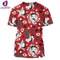【Alien Alien】 Men/Women 3D Print T Shirt Cartoon Anime Betty Boop-S Gril Short-Sleeved Plluover Sports Summer Casual Student Top Shirt 04.
