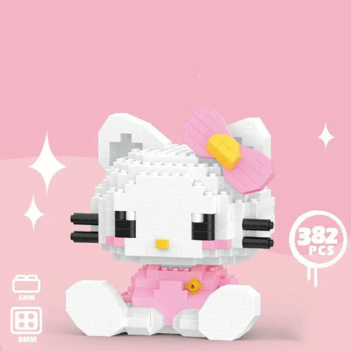 Hello%20Kitty%20Building%20Block%20Sanrio%20Anime%20Figure%20Kuromi%20Assembled%20Toys%20Decorative%20Ornament%20Model%20My%20Melody%20Children's%20Puzzle%20Gifts%20-%20Image%206