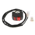 Handle Bar Hazard Light Double Control Switch Button, Black. 