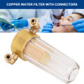 Dental Water Filter Extending Copper Water Filter Treatment Device With 2Pcs Connectors Dental Chair Accessory Compact Equipment. 