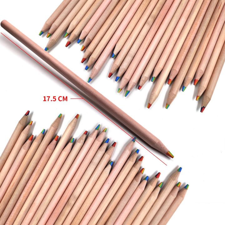 1/3pcs%207%20Colour%20Log%20Rainbow%20Core%20Coloured%20Pencils%20Student%20Drawing%20Pencils%20-%20Image%208