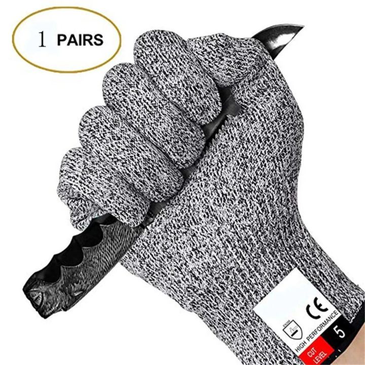 Fishing Anti Cut Gloves GMG Non-slip HPPE Anti-cut Level 5 Safety Work Gloves Cut Resistant Gloves For Kitchen Garden