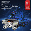 Go AwayA Go Headlamps USB Rechargeable Super Bright LED Headlamp 5 LED Flashlight Headlamp 4 Modes Headlight Waterproof LED Flash Light Working Lamp For Outdoor Camping Headlight Emergency Light. 