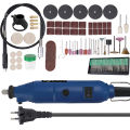 180W Power Tools Electric Mini Drill Rotary Grinder Polishing Grinding Tool Set with 6 Position Variable Speed for Rotary Tools 220V. 