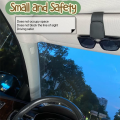 Magnetic Leather Sunglass Holder for Car, Sunglasses Clip for Car Visor, Auto Interior Accessories Universal (Black). 