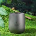 Tomshoo Titanium Cup Insulated Double Wall Drink Cup Outdoor Camping Titanium Water Cup for Camping Hiking Cool Camping Gear. 