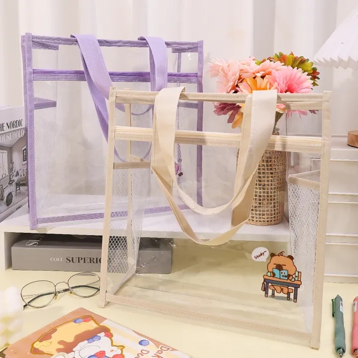 Portable%20PVC%20Exam%20Specific%20Bag%20Tote%20Satchel%20Handbag%20for%20Student%20Large%20Capacity%20Clear%20Bag%20File%20Handbag%20-%20Image%203