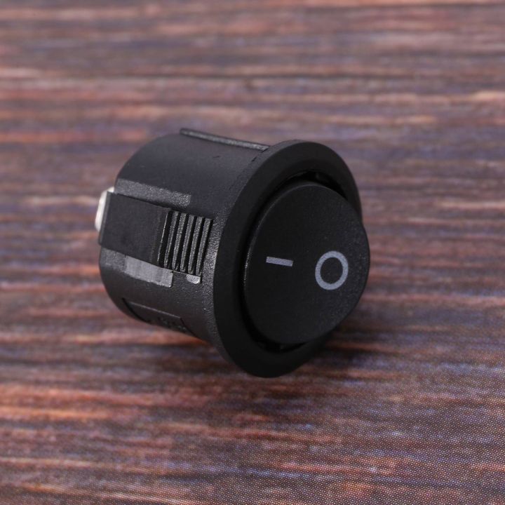 LKPCIGCXM%2020%20Pcs%20SPST%20Black%20Button%20On/Off%20Round%20Rocker%20Switch%20AC%206A/125V%203A/250V%20-%20Image%203
