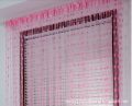 Pink  colour Love Heart Shaped Net Curtain/Porda. 
